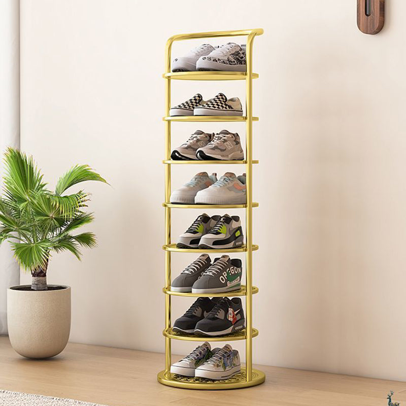 Round Iron Shoe Storage Rack, Multi-Tier