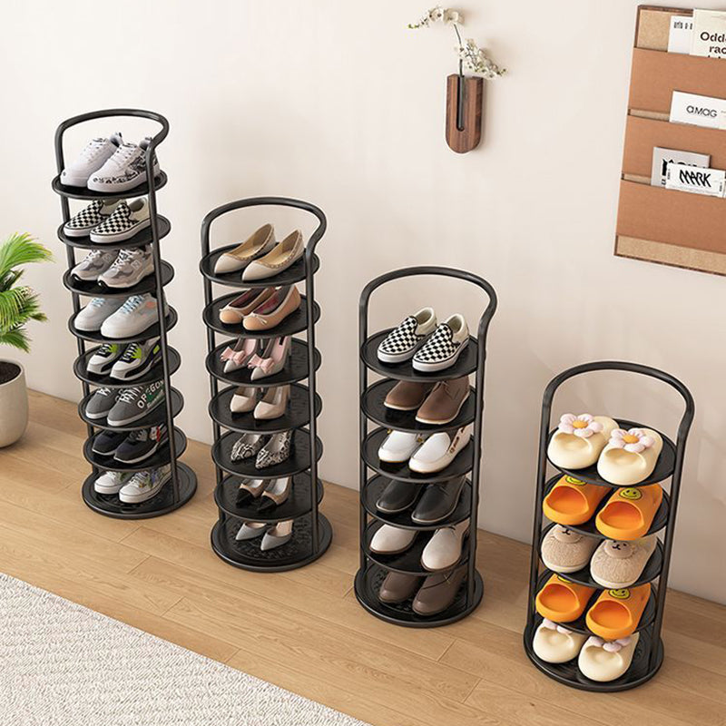 Round Iron Shoe Storage Rack, Multi-Tier