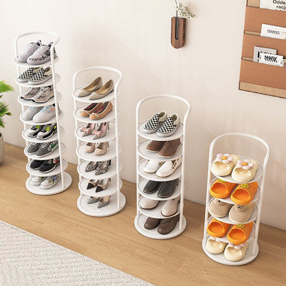 Round Iron Shoe Storage Rack, Multi-Tier