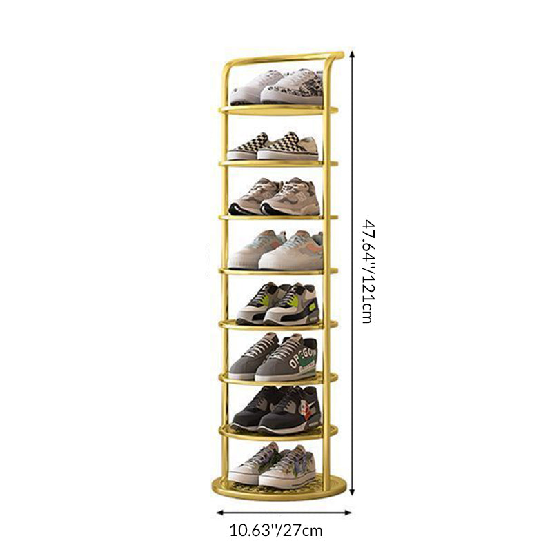 Round Iron Shoe Storage Rack, Multi-Tier