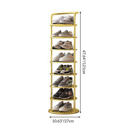 Round Iron Shoe Storage Rack, Multi-Tier