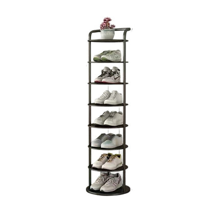 Round Iron Shoe Storage Rack, Multi-Tier
