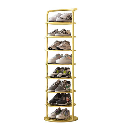 Round Iron Shoe Storage Rack, Multi-Tier