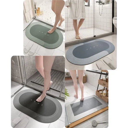 Quick-Dry Bath Mat, Non-Slip Absorbent Diatomite Bath Mat
