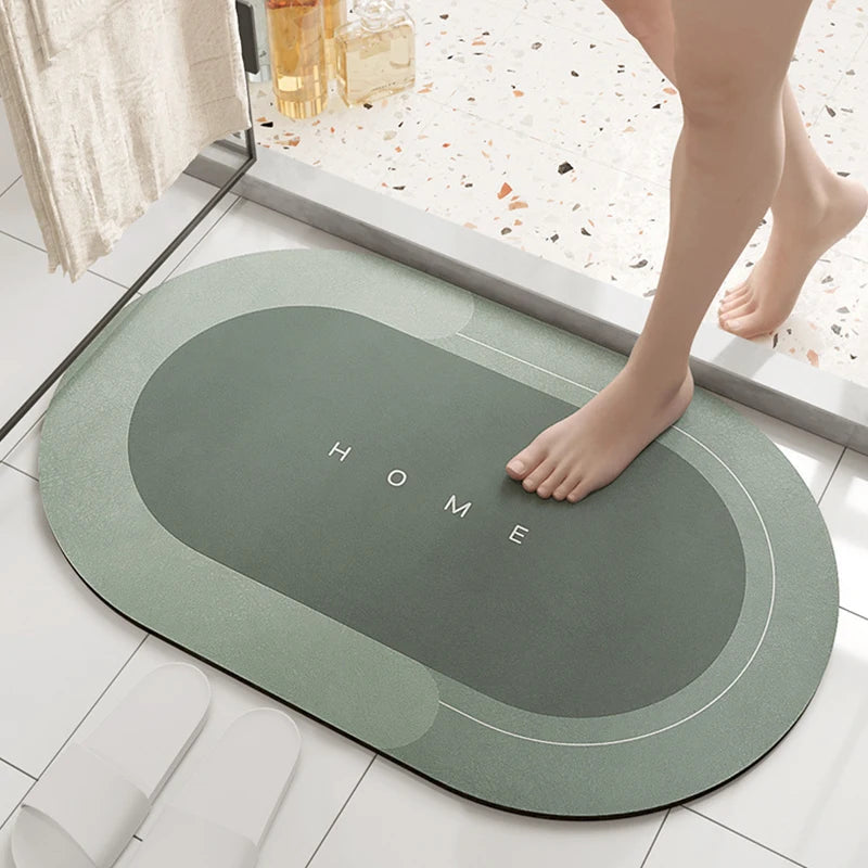 Quick-Dry Bath Mat, Non-Slip Absorbent Diatomite Bath Mat