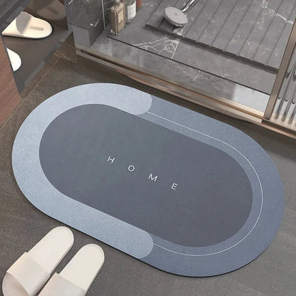 Quick-Dry Bath Mat, Non-Slip Absorbent Diatomite Bath Mat