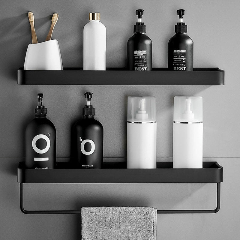 Luxury No-Drill Bathroom Shelf, Stylish, Durable & Space-Saving