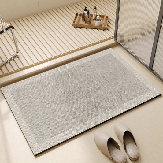 Bathroom mat | Quick-dry non-slip floor mat | Soft technology fleece for modern homes 0