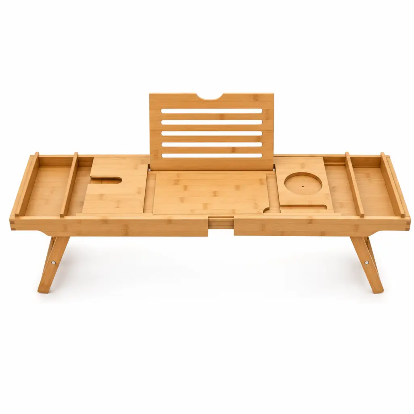 Cleo | Adjustable Bamboo Bath Tray 6