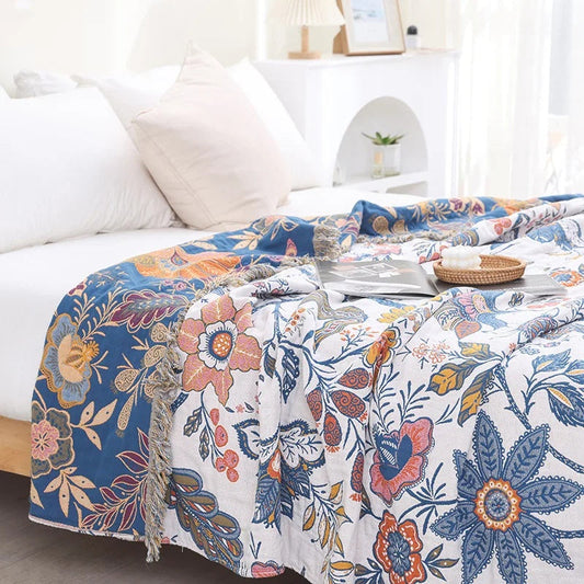 Cleo | Floral Cotton Throw 0
