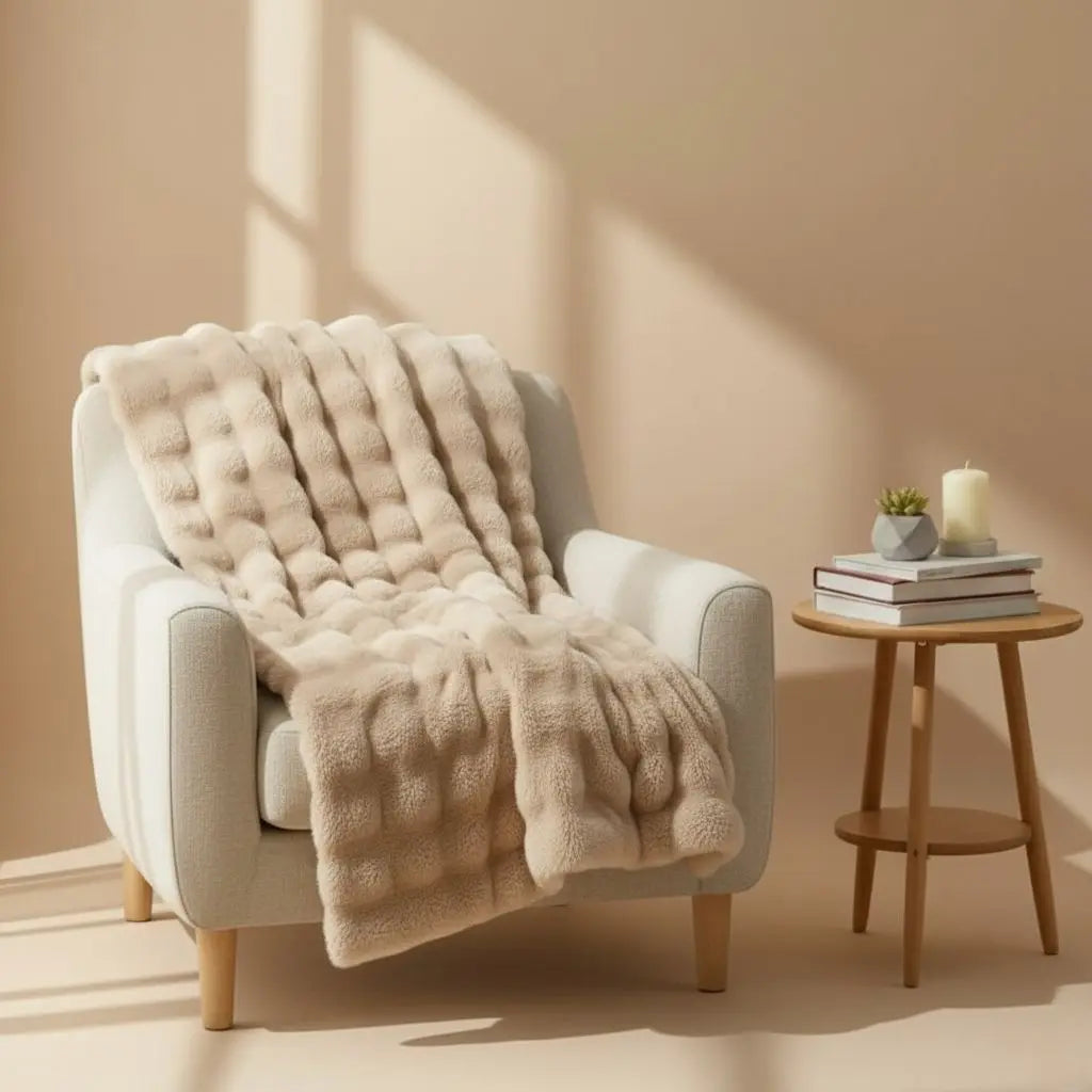 Dehaired Angora Velvet Blanket