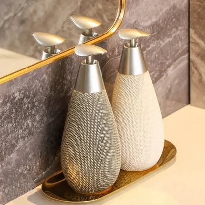 Kenji Ceramic Lotion Dispenser – Japanese Retro Bathroom Soap Bottle