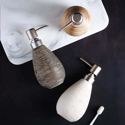 Kenji Ceramic Lotion Dispenser – Japanese Retro Bathroom Soap Bottle