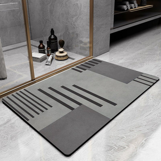 Quick-Dry Non-Slip Bath Mat, Soft Absorbent Microfiber Bathroom Mat