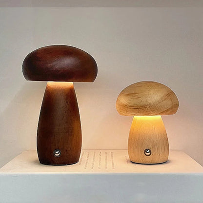 Elara | Wooden Mushroom Lamp 1