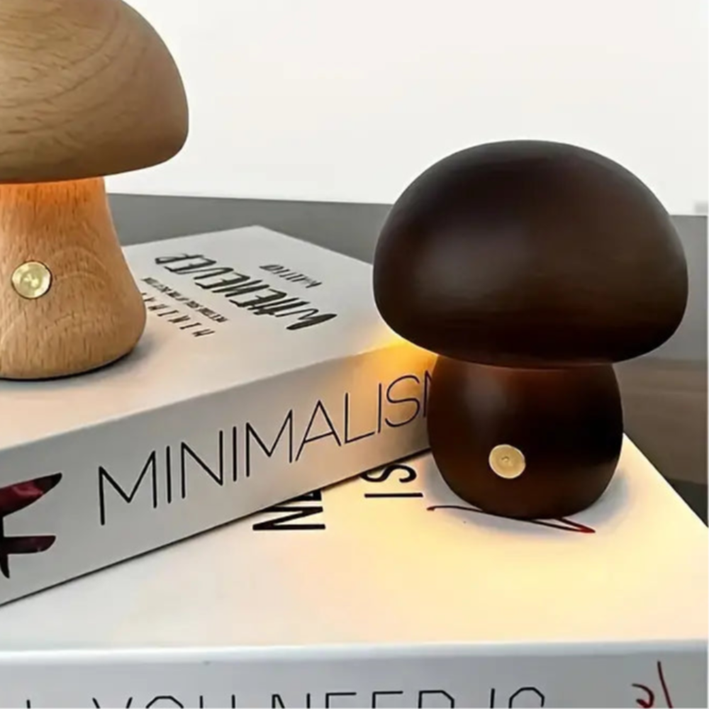 Elara | Wooden Mushroom Lamp 2