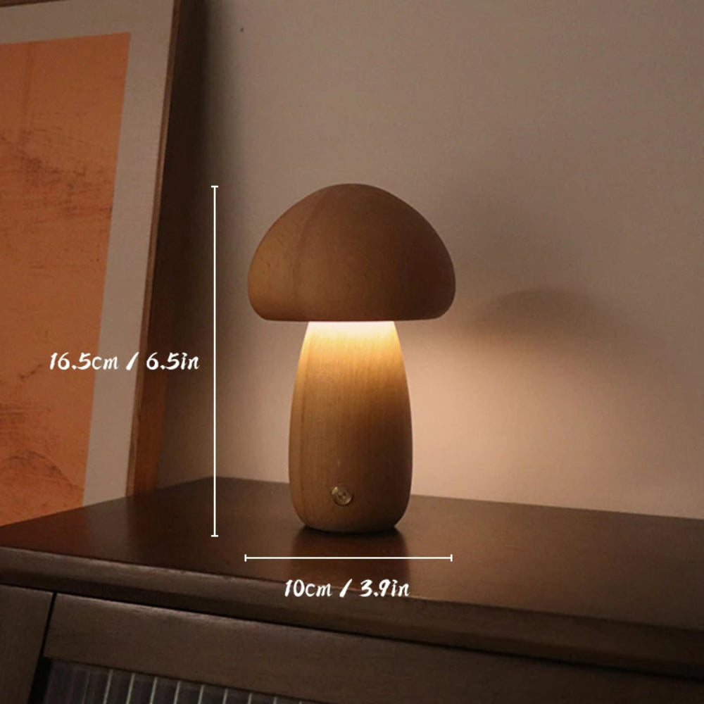 Elara | Wooden Mushroom Lamp 8
