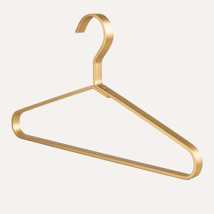 Metal Clothes Hangers, Gold, 45x18 cm, Aluminum, Non-Slip, Set of 4