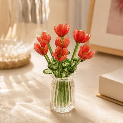 Floria Miniature Glass Flower Set
