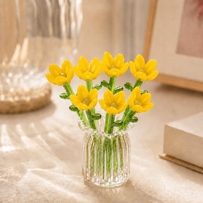 Floria Miniature Glass Flower Set