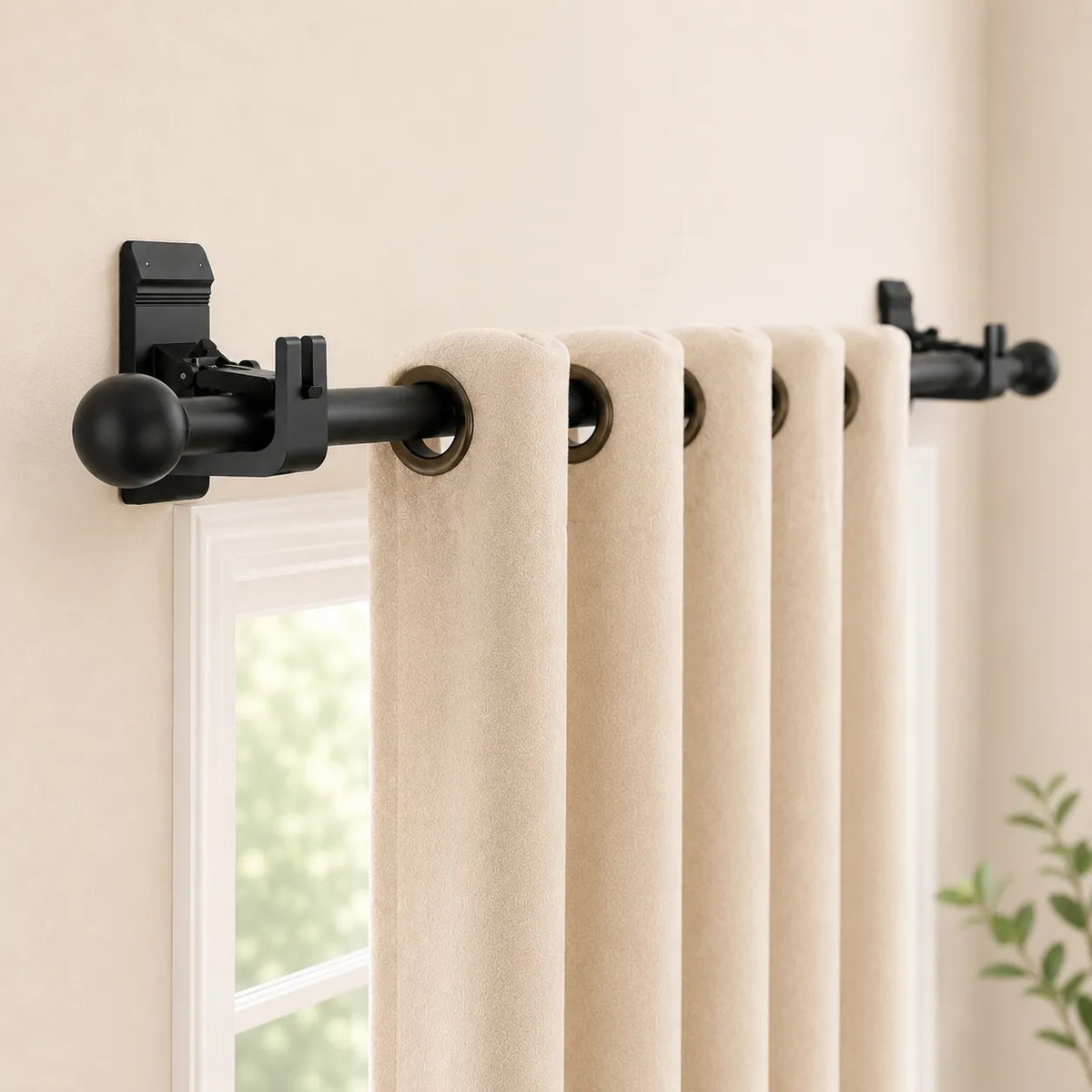 Halden No-Drill Curtain Rod Brackets