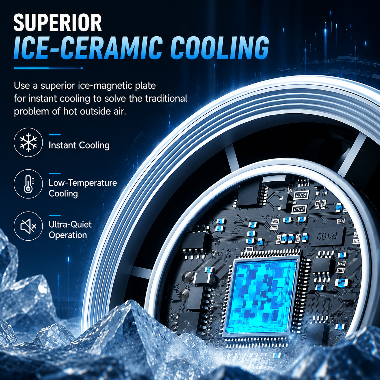 Handheld Fan with Cooling Plate & Flashlight – Zephyr by KELiving (13)