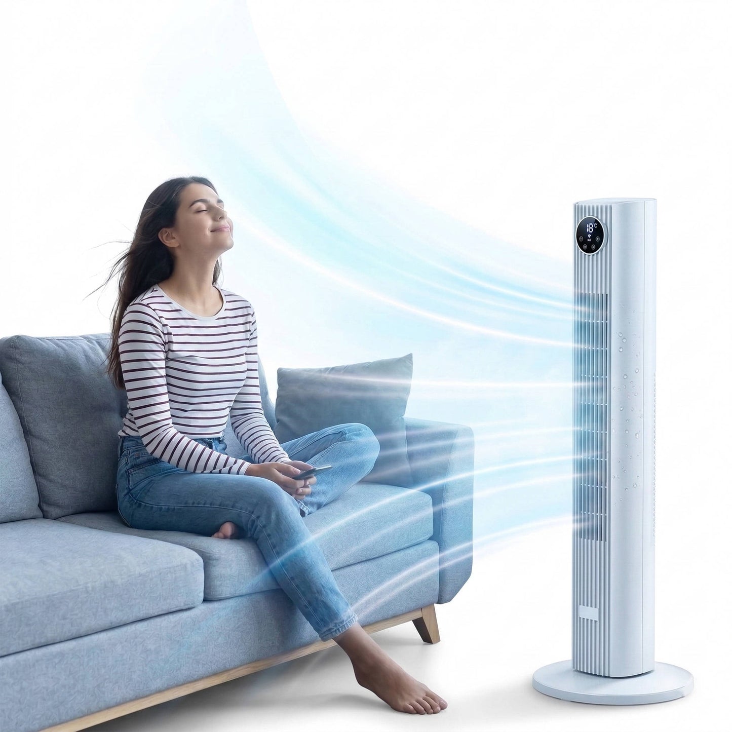 Home Breeze | Portable AC Unit with 90-Degree Oscillation | Compact Design for Effortless Cooling 0