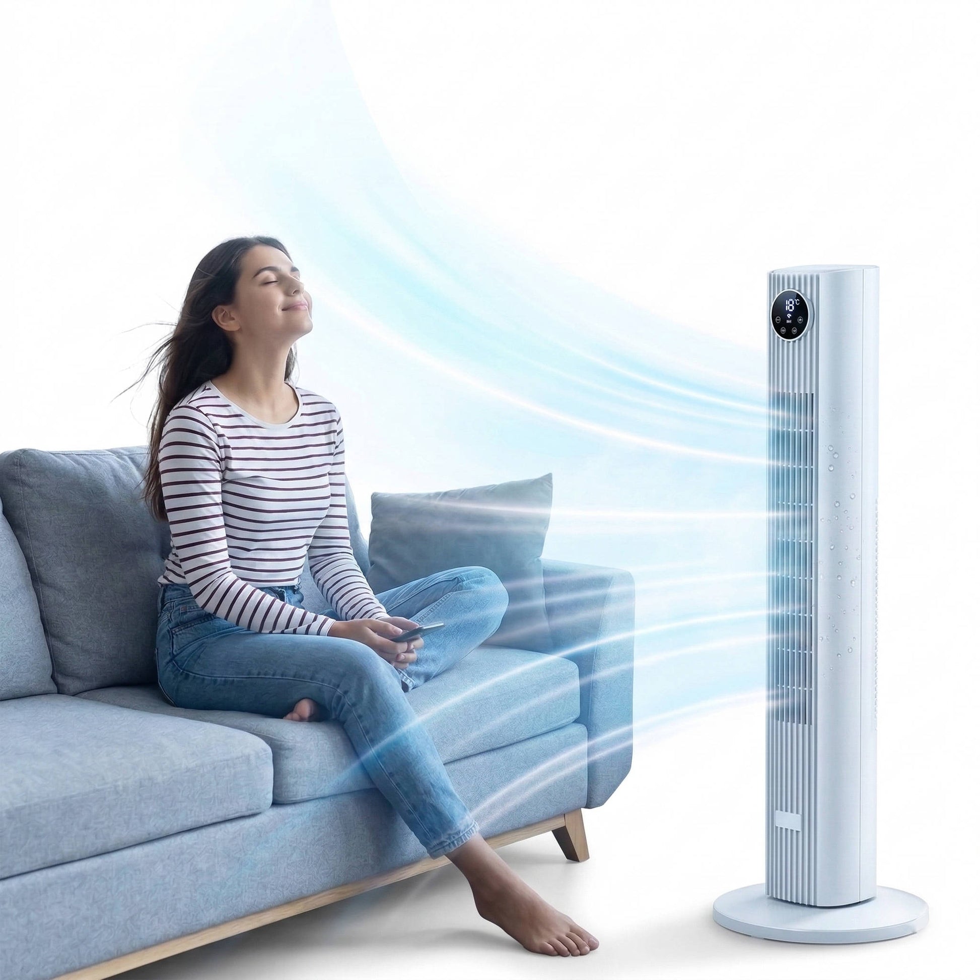 Home Breeze | Portable AC Unit with 90-Degree Oscillation | Compact Design for Effortless Cooling 0
