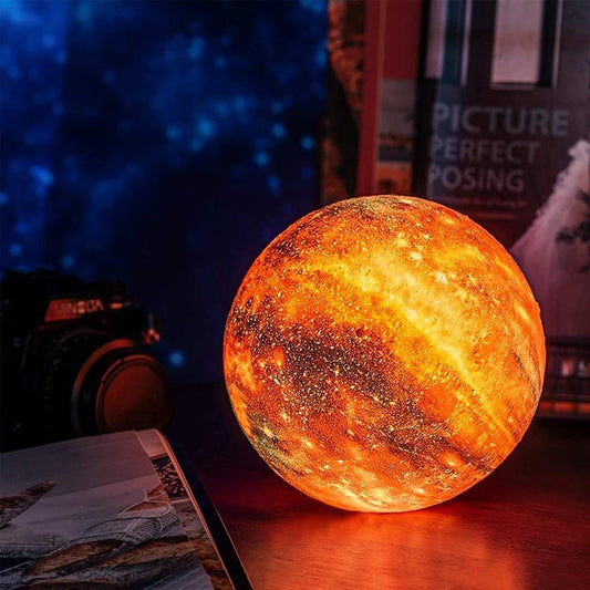 Home decor 3D printed moon lamp | Color-changing wireless night light with remote control 1