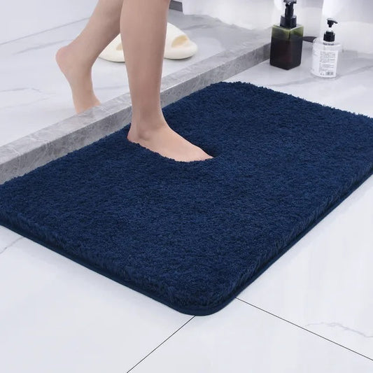 Luxury plush non-slip bath rug | Ultra-soft microfiber bathroom mat 0