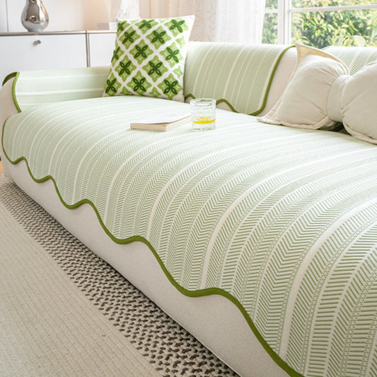 Microfiber herringbone sofa cover | Elegant slipcover for year-round protection 1