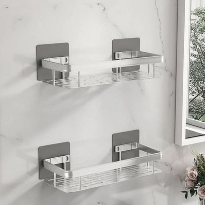 STICKSHELF – Adhesive Bathroom Shelf Easy Storage Shower Organizer