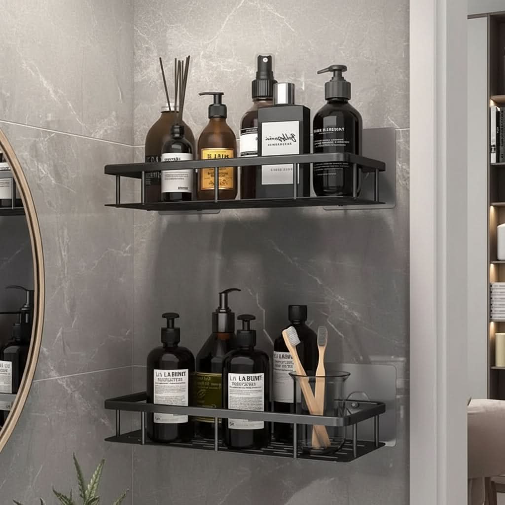 STICKSHELF – Adhesive Bathroom Shelf Easy Storage Shower Organizer