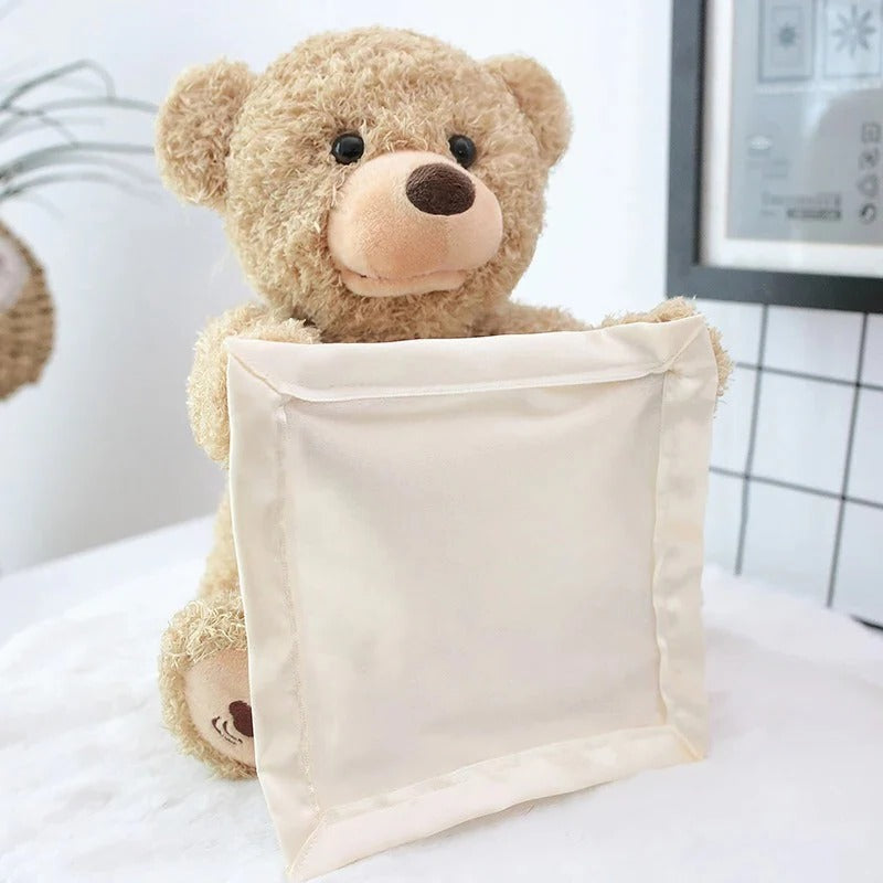 Peek-A-Boo Teddy | Interactive Plush Toy with Musical Functionality | Engaging Companion for Baby's Tummy Time Development 2