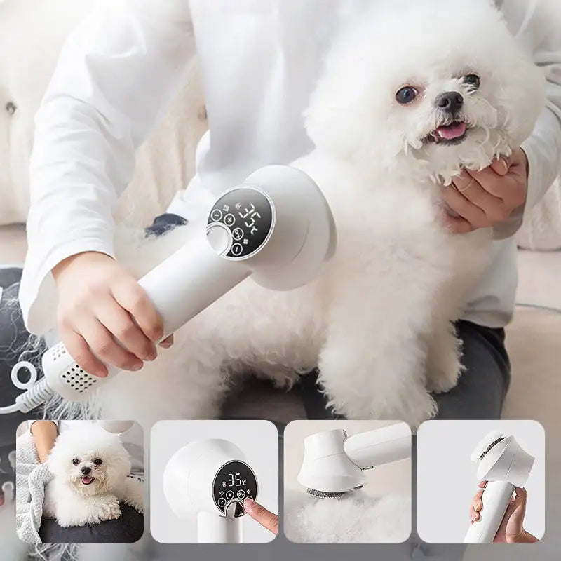 Pet Grooming Essentials | Dog Grooming Tools with 2-in-1 Slicker Brush & Adjustable Heat for Effortless Drying 1