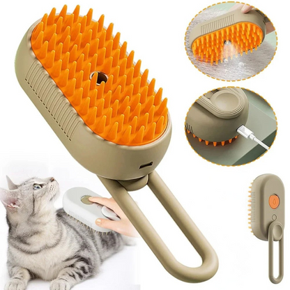 Pet Grooming Revolution | 3-in-1 Pet Brush with Massage & Spray | Versatile Grooming Tool for Cats and Dogs 0