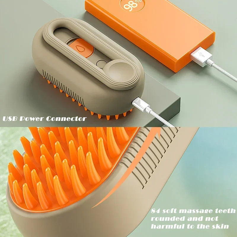 Pet Grooming Revolution | 3-in-1 Pet Brush with Massage & Spray | Versatile Grooming Tool for Cats and Dogs 1