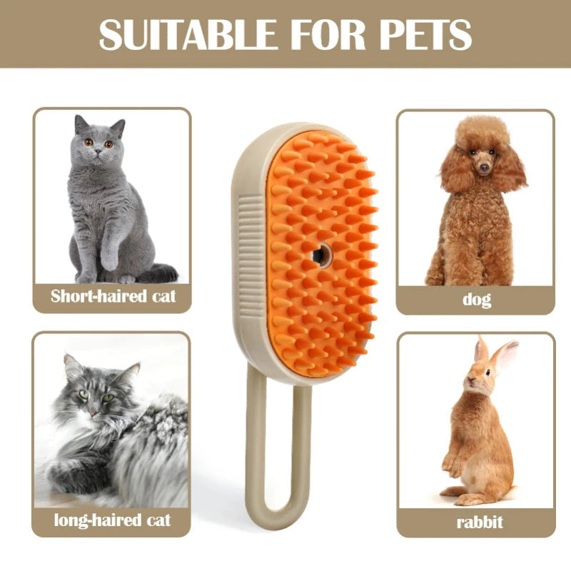 Pet Grooming Revolution | 3-in-1 Pet Brush with Massage & Spray | Versatile Grooming Tool for Cats and Dogs 6