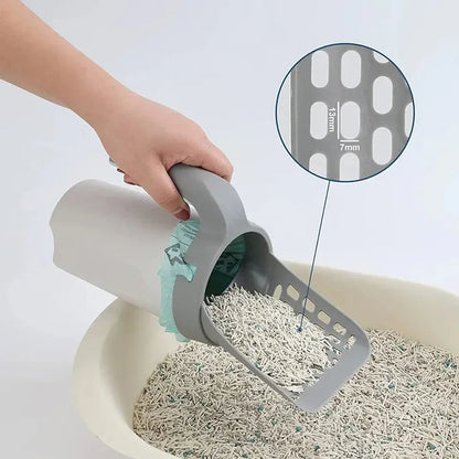 Purrfect Clean | Cat Litter Scoop with Built-In Waste Container | Spacious Design for Effortless Disposal 1