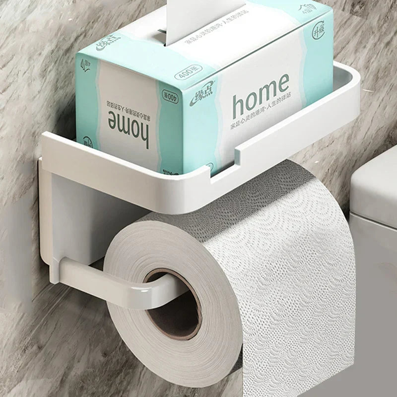 AeroShelf – Modern Toilet Roll Holder with Stylish Storage Shelf