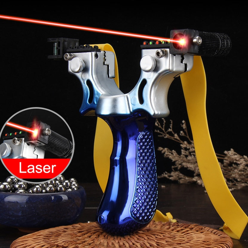 Precision Slingshot with Laser Sight, Black Metal, Outdoor Sport