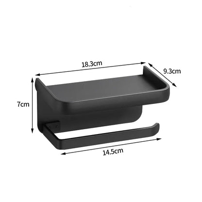 AeroShelf – Modern Toilet Roll Holder with Stylish Storage Shelf