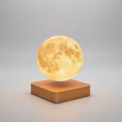 Floating Moon Lamp for Desk, Wireless Rechargeable, Dimmable, Levitating Ambient Light