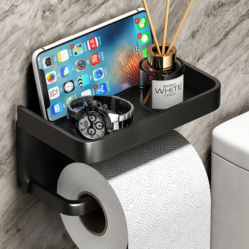 AeroShelf – Modern Toilet Roll Holder with Stylish Storage Shelf