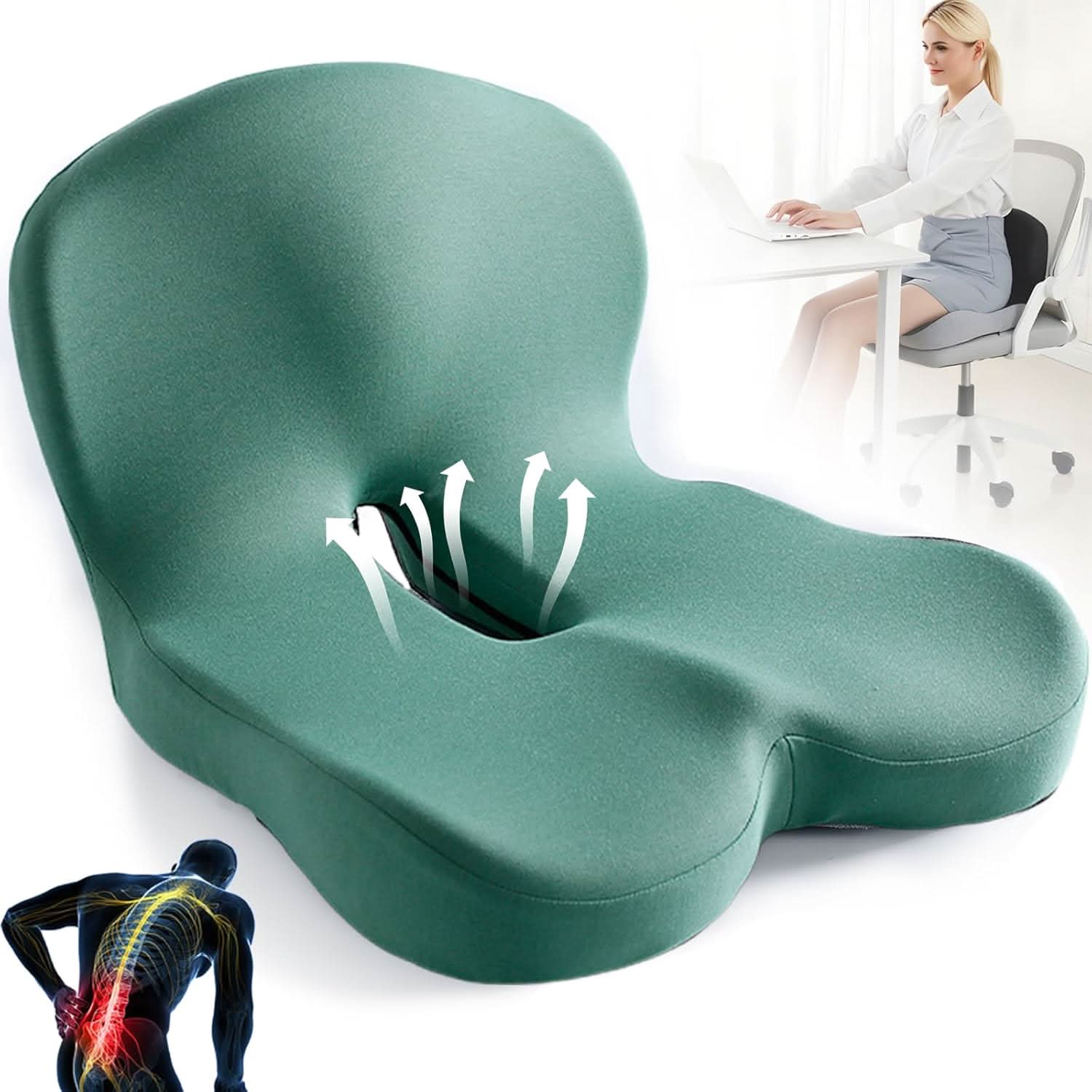 Ergonomic Memory Foam Seat Cushion – Solace by KELiving (7)