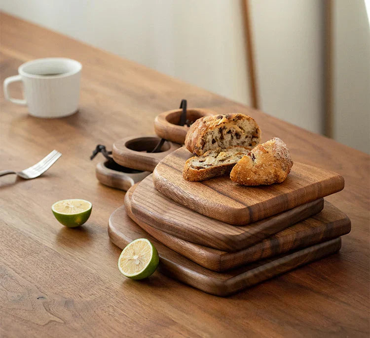 NutriCraft – Luxury Walnut Cutting Board with Two-Sided Function for Kitchen and Presentation