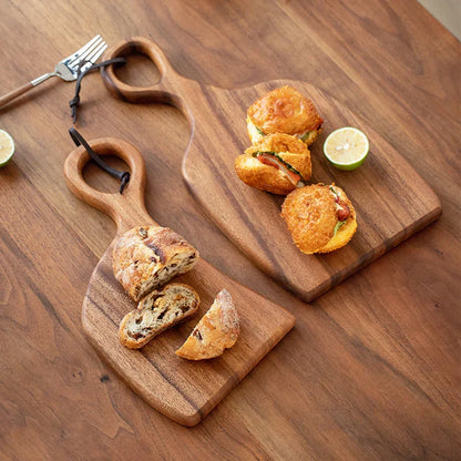 NutriCraft – Luxury Walnut Cutting Board with Two-Sided Function for Kitchen and Presentation