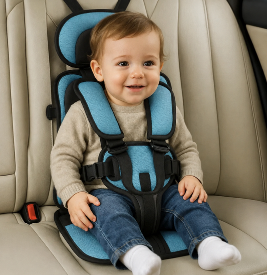 Travel Buddy | Compact Child Car Seat with 5-Point Harness | Lightweight & Foldable for Safe Family Journeys 0