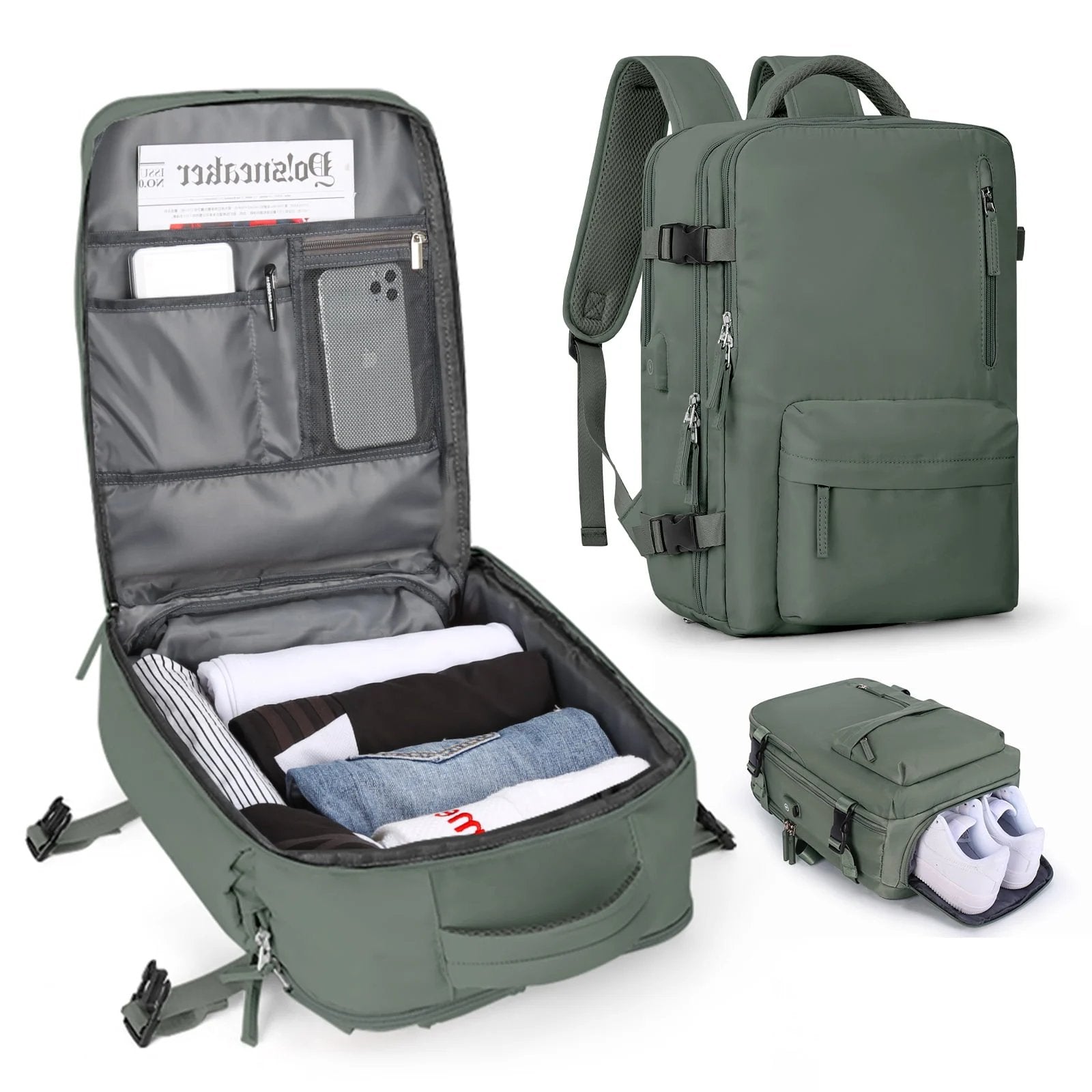 Versatile Travel Backpack | Waterproof Design with USB Port & Anti-Theft Features | Stylish Carry On Backpack for Women 7