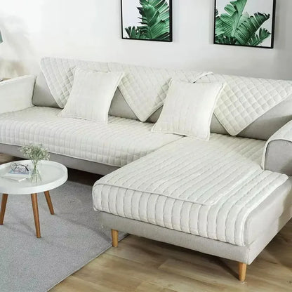 Flannel Sofa Cushion Cover Non-Slip Thickened Plush